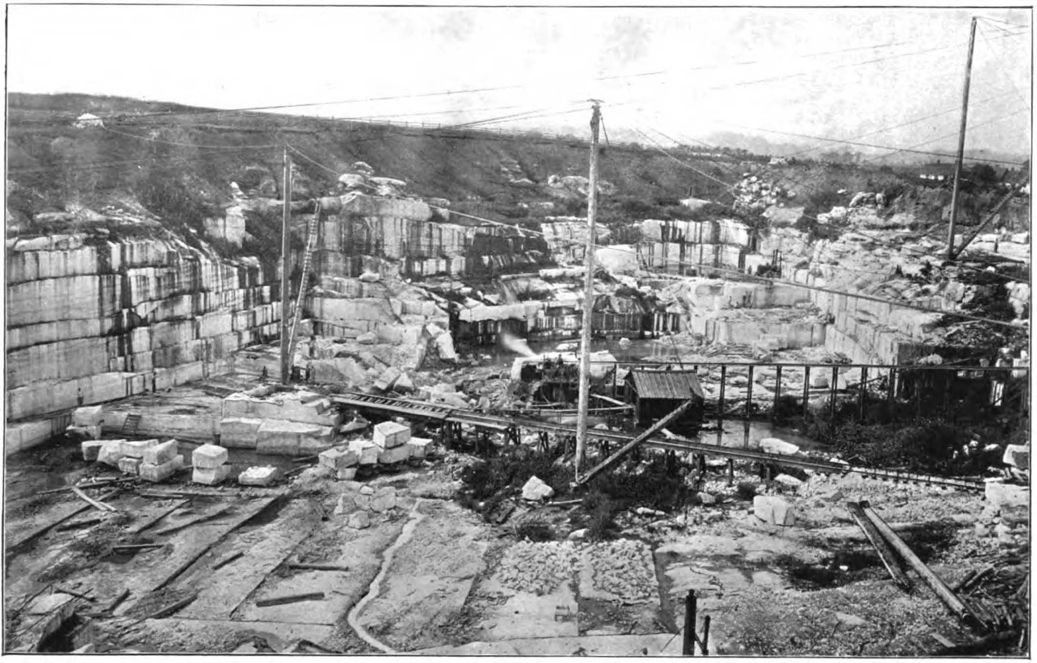 Beaver Dam Quarry in Cockeysville, Maryland, photographed in 1898